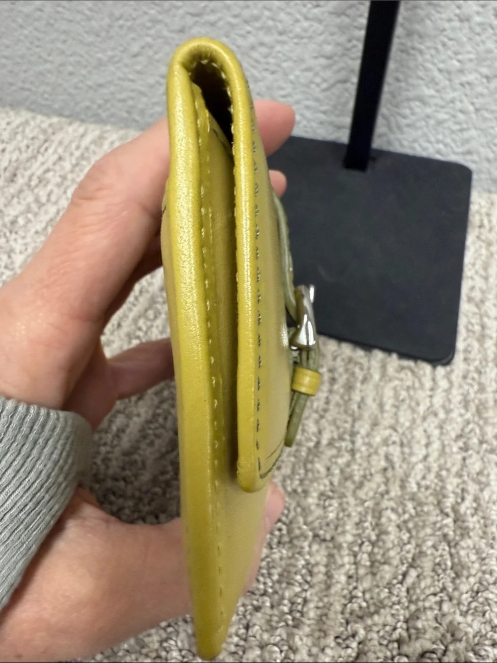 Vintage Coach Yellow Leather SoHo Buckle-Front Wallet